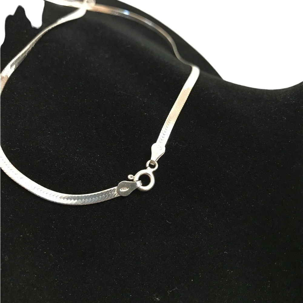 Sterling Silver .925 Vintage Herringbone Chain Made in Italy 26” - Picture 6 of 6